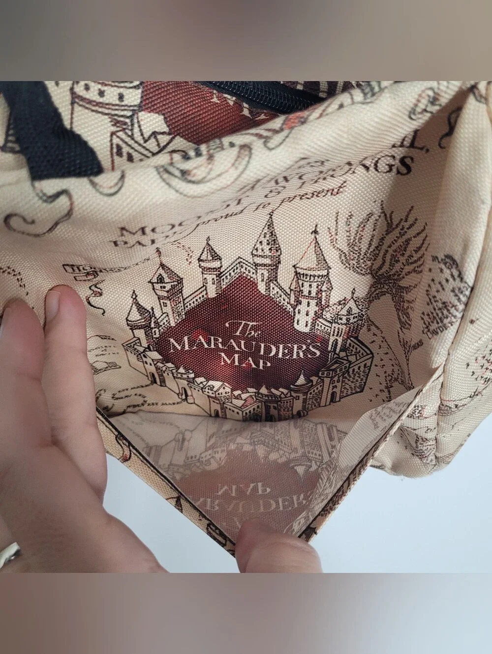 Harry Potter Marauder's Map print insulated lunch tote